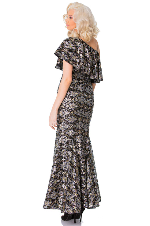 Rochie tull paietat T-95